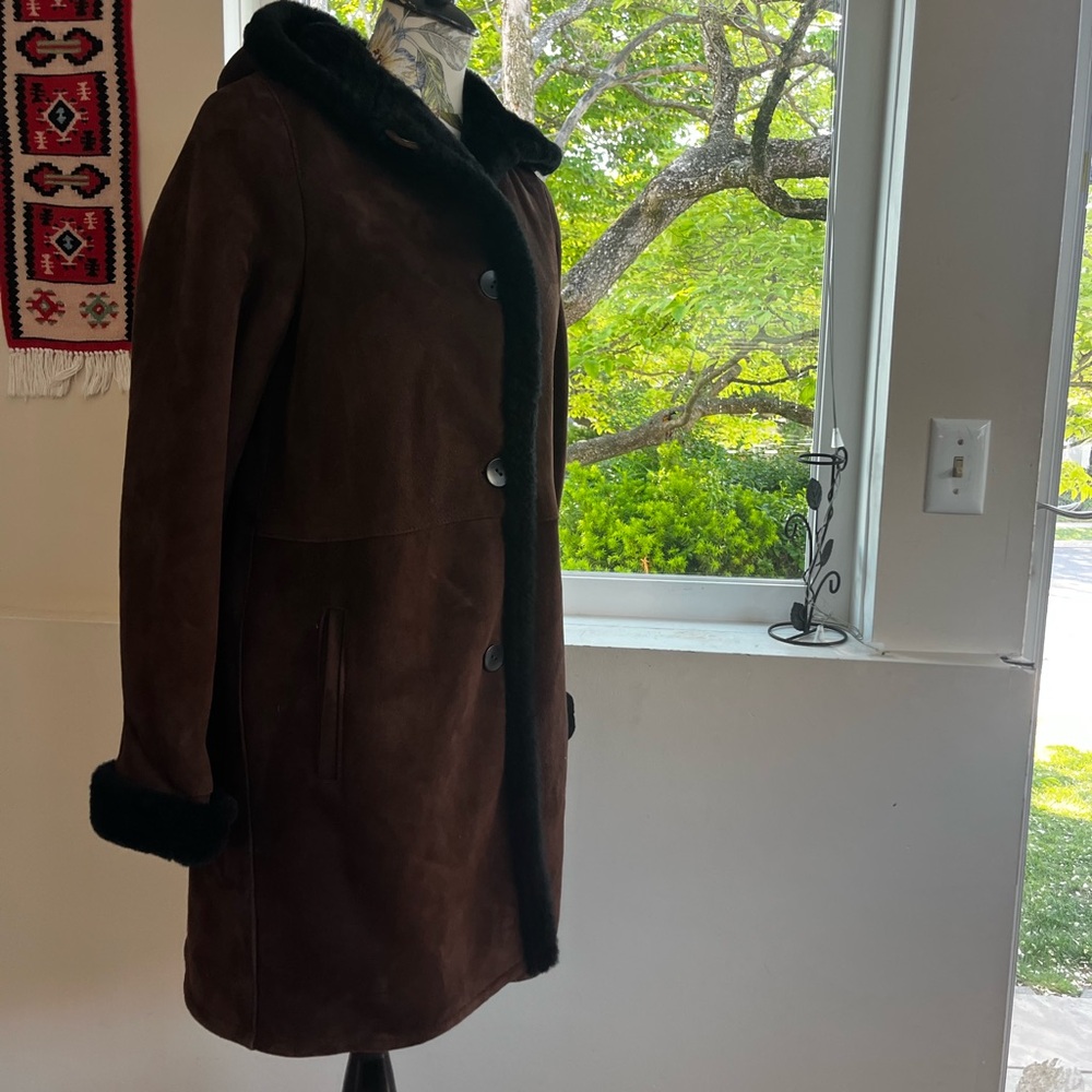 Duck sport Brown Shearling women's  Coat S